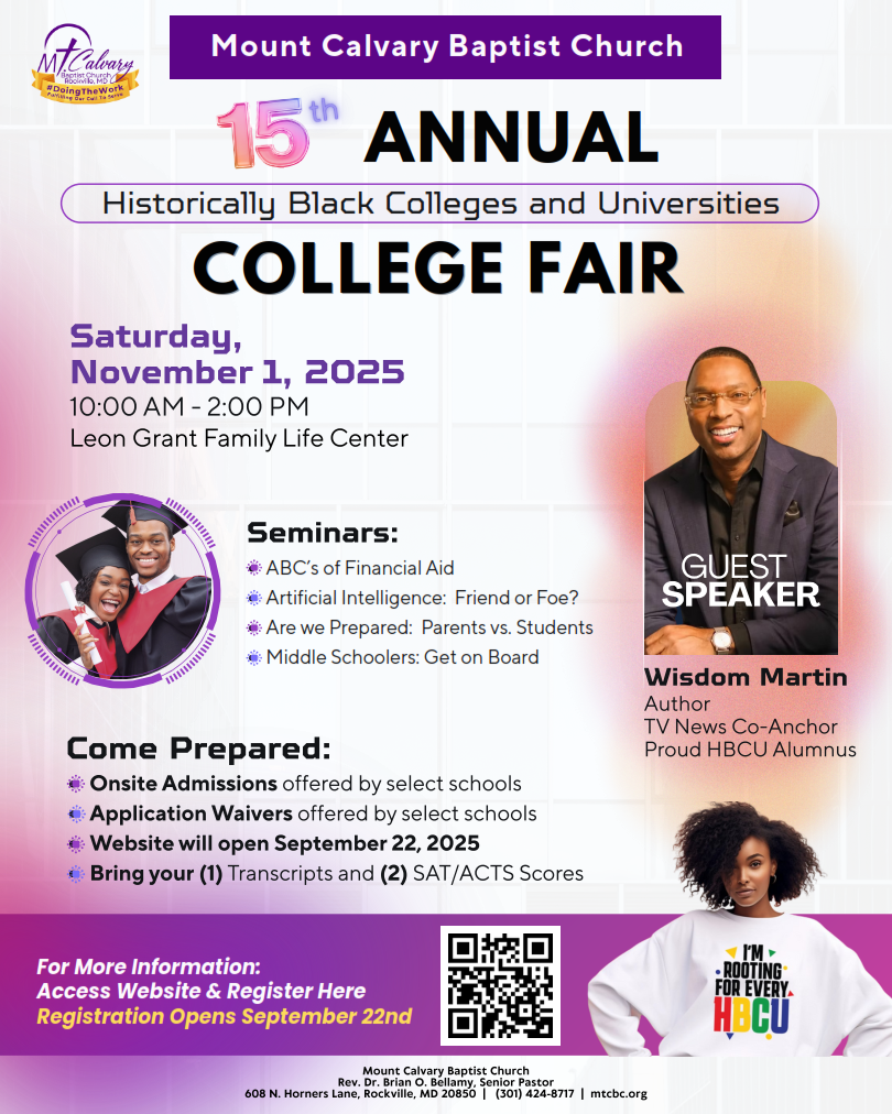 MTCBC HBCU College Fair, Rockville MD