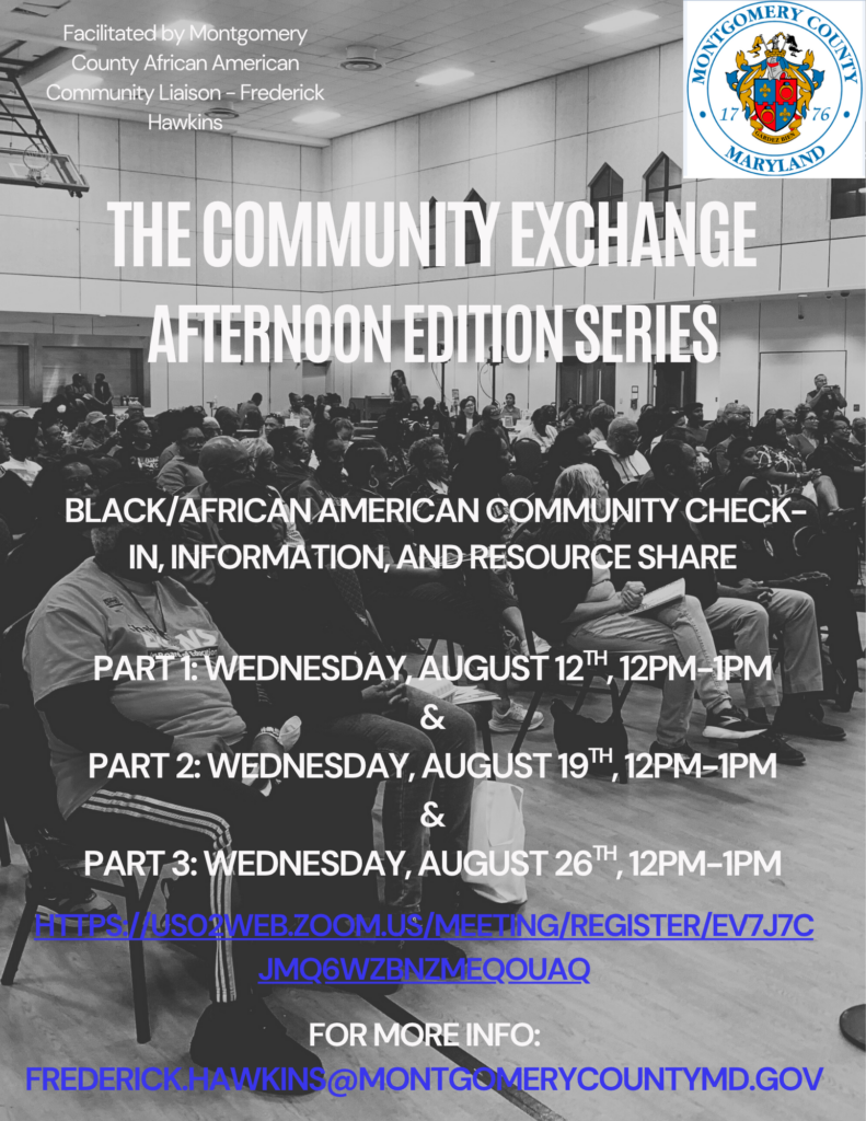 The Community Exchange - Black/African American Information and Resource Share - Via Zoom